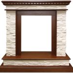 Каминокомплект Calgary - Дуб / Сланец бежевый с очагом Majestic FX M Brass, фото 2