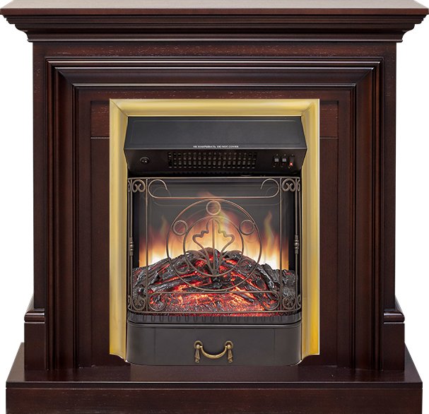 Каминокомплект Bradford - Темный дуб с очагом Majestic FX M Brass