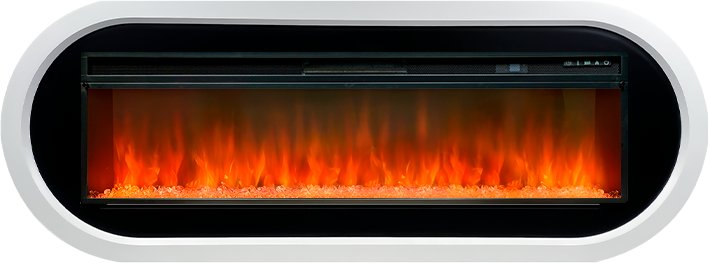 Каминокомплект Ellipse - Белый с черным с очагом Vision 60 LED