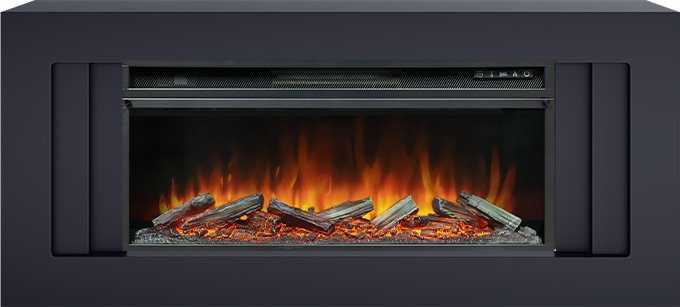 Каминокомплект Line 42 - Серый графит с очагом Vision 42 LOG LED