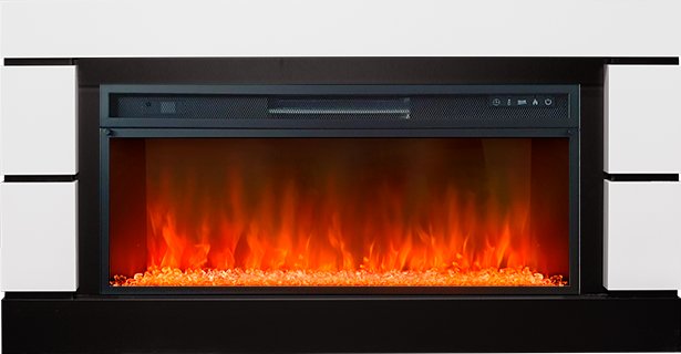 Каминокомплект Modern 42 (Разборный) - Белый с черным с очагом Vision 42 LED