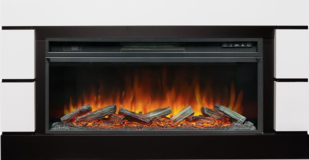 Каминокомплект Modern 42 (Разборный) - Белый с черным с очагом Vision 42 LOG LED