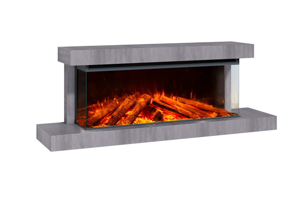 Очаг Lumen 1200 с декоративной панелью PIETRA