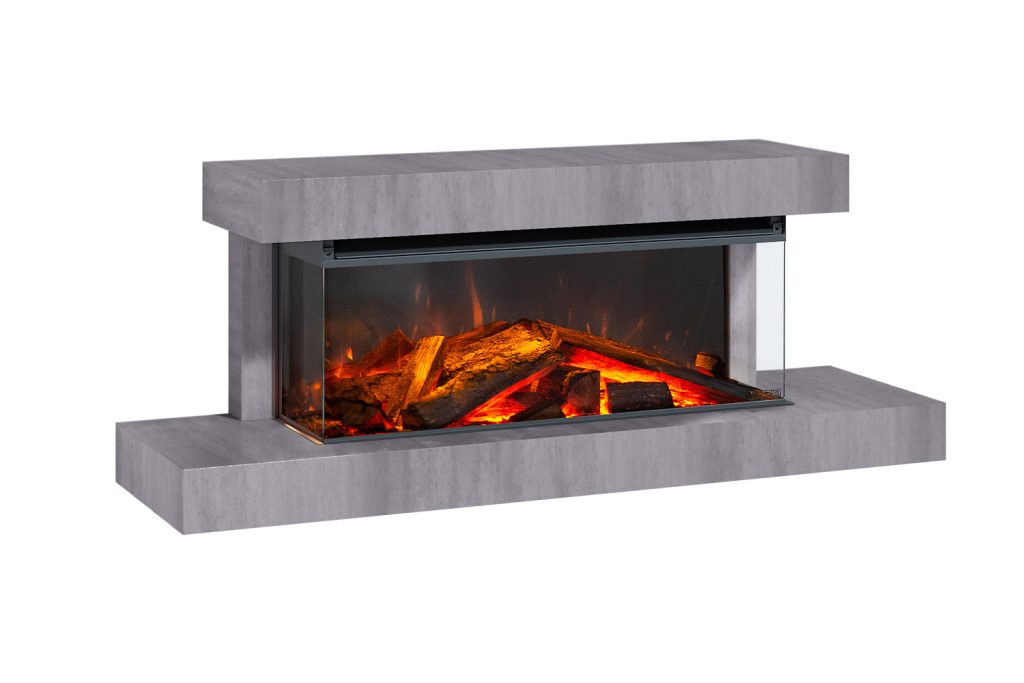 Очаг Lumen 870 с декоративной панелью PIETRA